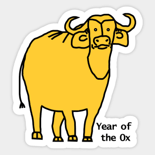 Year of the Ox Yellow Sticker